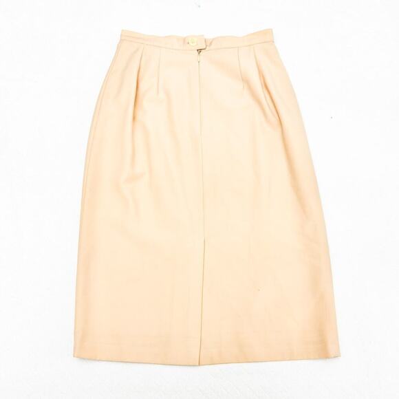 Karl Lagerfeld Soft Blush Pink Wool Pencil Skirt Nude Pencil Size 40 France - Picture 2 of 6